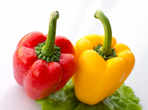 خرید ویژه فلفل دلمه ای قرمز و زرد